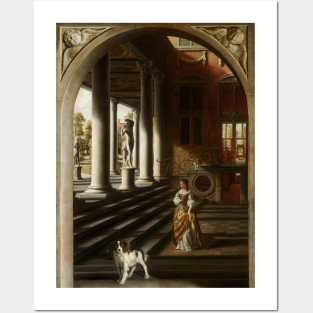 Perspective View with a Woman Reading a Letter by Samuel van Hoogstraten Posters and Art